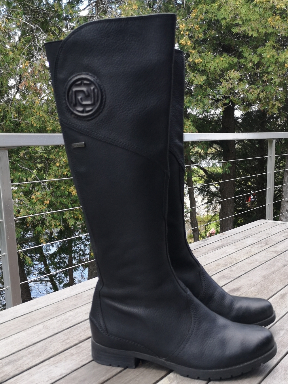 Rockport tall black leather waterproof boots
